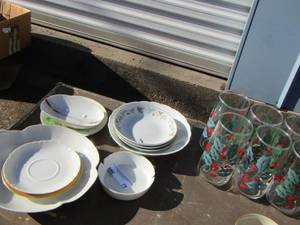 lot 79 image: kitchen lot- plates- cups and a few saucers
