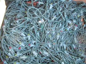lot 115 image: Box of used Christmas lights