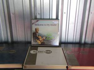 lot 37 image: Record lot- welcome to my world and holy bible qty 3