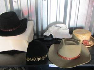 lot 42 image: Akubra pure fur made in Australia snowy river cowboy hat, size 57, various other hats men and women