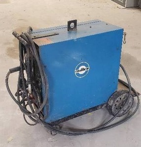 lot 12 image: Millermatic 200 Welder Complete Welding Setup w Cart