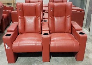 lot 58 image: Set of 2 Standard Non-Reclining Theater Seats