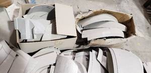 lot 66 image: Large Lot of Plastic Box Truck Corner Caps, Kidron & More