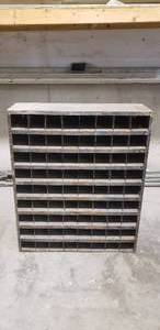 lot 69 image: 72 Bin Metal Parts CabinetOrganizer