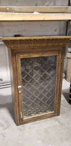 lot 70 image: Wooden Glass Door Wine Cabinet