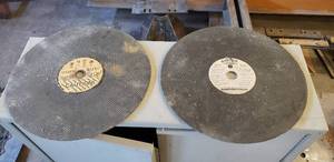 lot 107 image: Lot of 2 14 Metal Chop Saw Blades