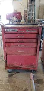lot 141 image: Cornwell 6 Compartment Rolling Tool Chest w Contents