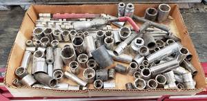 lot 147 image: Large Box of Sockts.  Snap-On, USA Made Craftsman & More