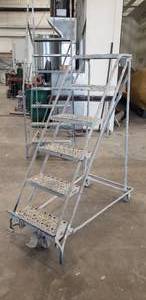 lot 155 image: 6 Step Rolling  Locking Safety Ladder