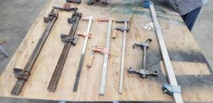 lot 216 image: Lot of 7 Adjustable Bar Clamps
