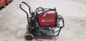 lot 268 image: Fire Power TIG 140 ACDC Welder.  Complete Setup w Cart, Torch & Full Tank  Used just a few times