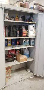 lot 306 image: Industrial Cabinet w Contents Included.  Lots of Oil & Parts Manuals