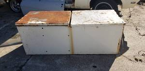 lot 365 image: Large Steel Dual Lid Storage Compartment