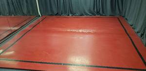 lot 383 image: Resilite RSP625 20 x 20 Competition Martial ArtsWrestlingTraining Mat w Wall Mirrors