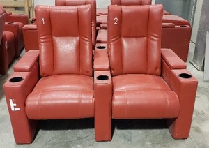 lot 57 image: Set of 2 Standard Non-Reclining Theater Seats