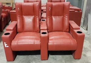 lot 59 image: Set of 2 Standard Non-Reclining Theater Seats
