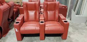 lot 60 image: Set of 2 Standard Non-Reclining Theater Seats