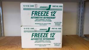 lot 405 image: Lot of 2 Cases of Freeze 12 Automotive Refrigerant.  Each can is 12oz.  12 cans per case.