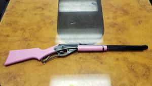 lot 413 image: Pink Daisy Red Rider BB Gun Model 1998, Missing BB Slide Door