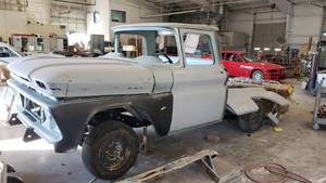 lot 93 image: 1960 Chevrolet C10 Fleetside Pickup.  Partially Restored w Lots of Parts  Has Title.  See Description for more information.