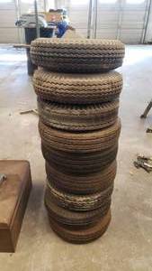 lot 420 image: Lot of 9 Small Trailer Tires. 4.804.00-8