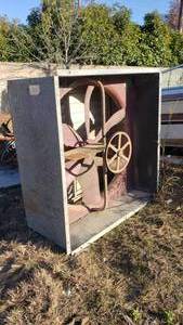 lot 428 image: Large 54 Acme Greenhouse Fan w Louvres & 48 Blades