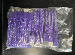 lot 13 image: Lot of 20 - New Purple Micro Cables - As Shown