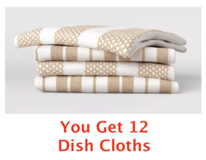 lot 21 image: Lot of 12 - New Antimicrobial Dishcloths - Threshold