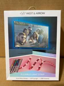 lot 49 image: New in Package - West & Aarow Flexible 10ft Light Strip with Multi Effect Modes - In Condition As Shown