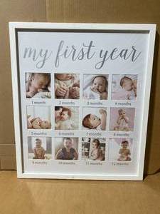 lot 82 image: My First Year Baby Collection Picture Frame, Model#623912R - In Condition As Shown
