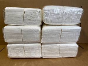 lot 101 image: Lot of 6 - New White Paper Towels - In Sealed Package - As Shown