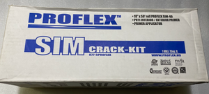 lot 129 image: New Proflex Sim Crack-Kit 18 x 50 Roll, Primer & Applicator $$$ - In Condition As Shown