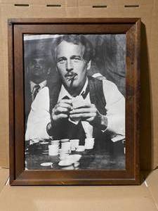 lot 137 image: Framed Paul Newman, Approximately 28 12 x 22 12 x 1 18 - In Condition As Shown