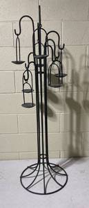 lot 150 image: 53 Tall Metal Hanging Candle Holder - Heavy