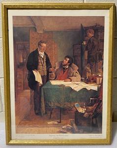 lot 156 image: Signing The New Lease Art Erskine Nicol (1825-1904) Leicester Museum & Art Gallery 25 12 x 19 12 x 1 - In Condition As Shown