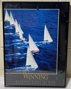 lot 157 image: Inspirational Art Winning We Cannot Direct The Wind But We Can Adjust The Sails - 24 14 x 18 14 x 1 - In Condition As Shown