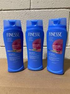 lot 165 image: Lot of 3 - New Finesse Moisturizing Shampoo 13 Flu. Oz. - In Condition As Shown