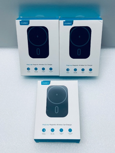 lot 198 image: Lot of 3 - New Choetech MagLeap Magnetic Wireless Car Charger For Air Vent Mount - Black