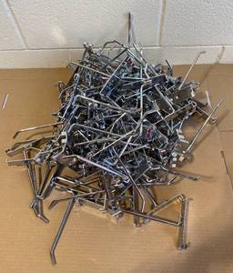 lot 203 image: Lot of Approx. 200 - 5 Grid Wall Hooks - In Condition As Shown