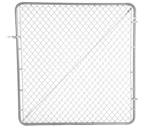 lot 205 image: New Other - YARDGARD Chain Link Fit Right Gate Kit, Galvanized, Adjustable, 5-Ft. High x 6-Ft. Wide - In Condition As Shown