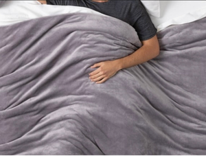 lot 214 image: New In Package - Threshold 55 x 80, 15 LB. Weighted Blanket- Gray - Retail $70