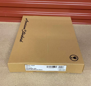 lot 220 image: New American Standard Moments Wood White Round Soft Close Toilet Seat (MSRP $20)