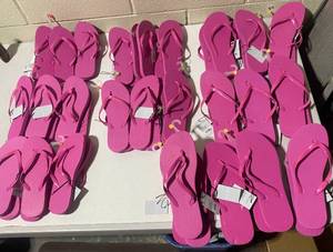 lot 225 image: Lot of 26 - New West Loop Womens Flip Flops - 9  Small 56, 6  Medium 78, 11  Large 910 - As Shown