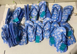 lot 227 image: Lot of 18 - New West Loop Kids Flip Flops - 7  Small 131, 6  Medium 23, 5  Large 45 - As Shown