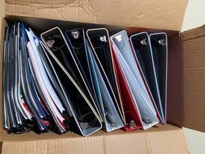 lot 233 image: Box of - New Binders & College Ruled PaperNotebooks - In Quantity & Condition As Shown