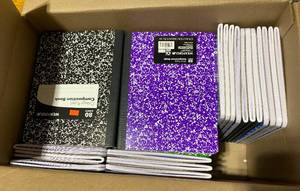 lot 236 image: Box of - New College & Wide Ruled Composition Book 80 Sheets Ea. - In Quantity & Condition As Shown