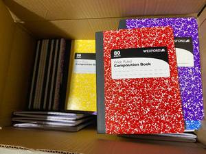 lot 237 image: Box of - New College & Wide Ruled Composition Book 80 Sheets Ea. - In Quantity & Condition As Shown