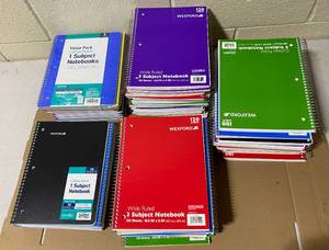 lot 238 image: Lot of 61 - New College & Wide Ruled PaperNotebooks - In Quantity & Condition As Shown