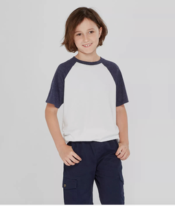 lot 279 image: Lot Of 5 - New Cat & Jack Boys BlueWhite Short Sleeve Baseball Favorite T-Shirt 12-14 Large
