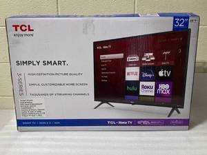 lot 282 image: New Other - TCL 32 Class HD 3-Series 720P LED Smart Roku Tv, 32S355
